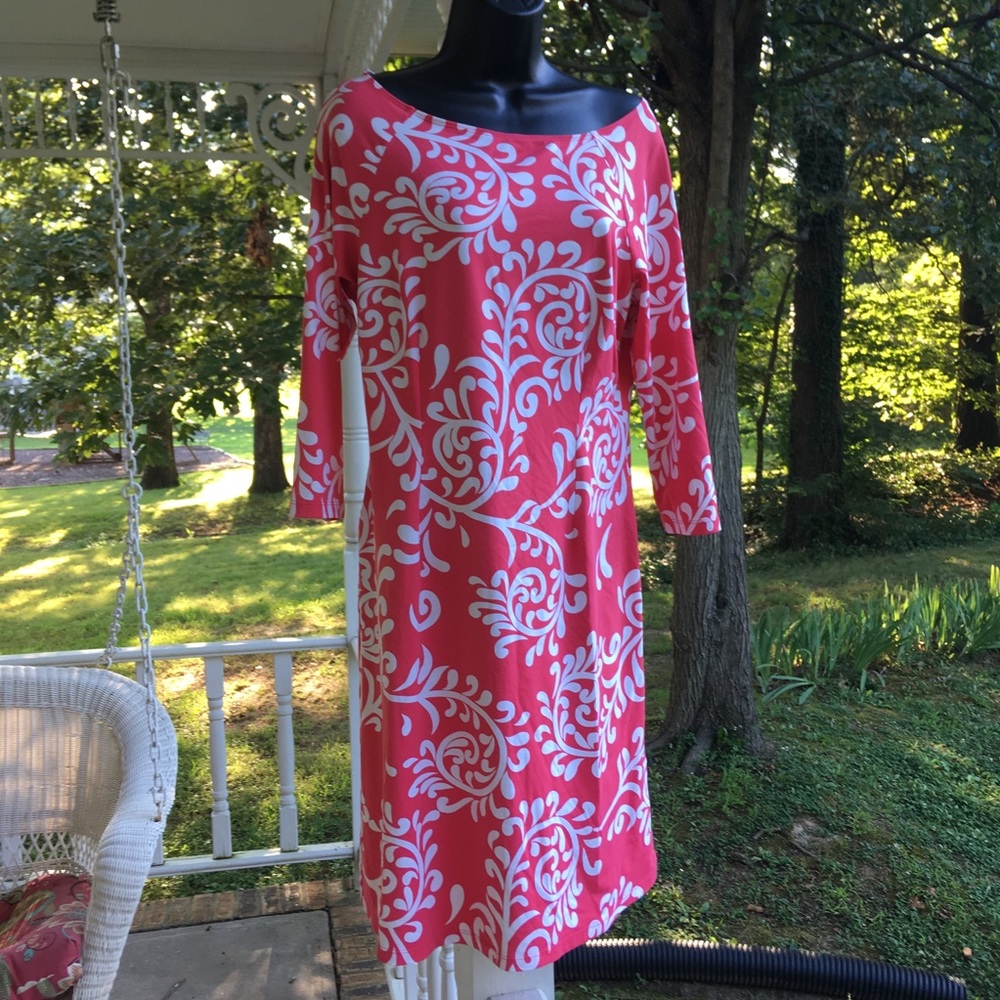 J. McLaughlin dress coral vine M EUC